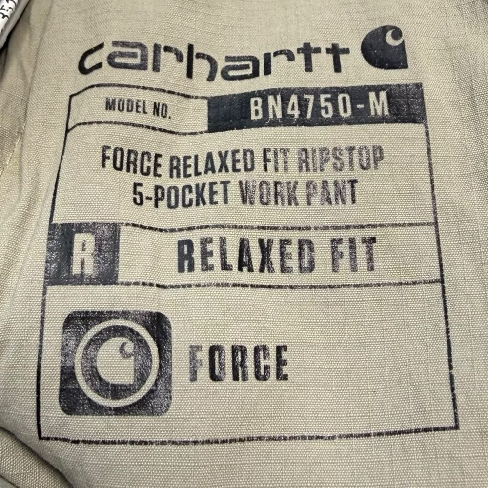 |EUC| CARHARTT Force Relaxed Fit Ripstop 5-Pocket Work Pants (42x32) - Picture 6 of 7